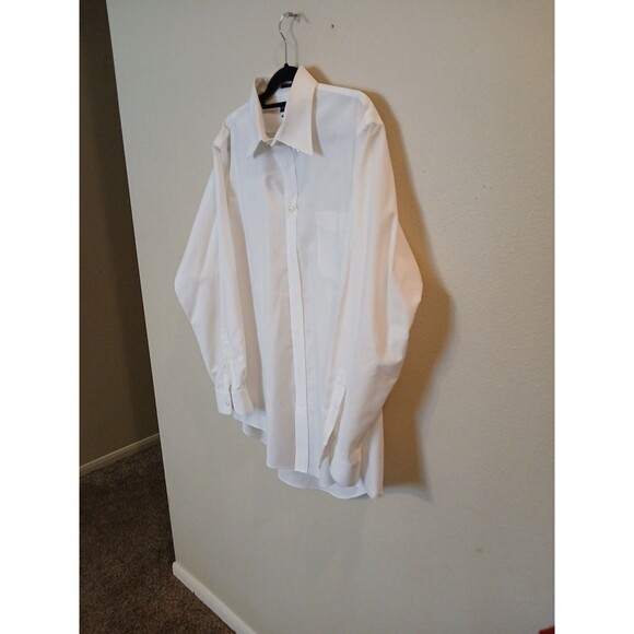 Lands’ End Men’s White Dress Shirt 17-36 Tall No Iron Long Sleeve Button Up - Picture 11 of 15